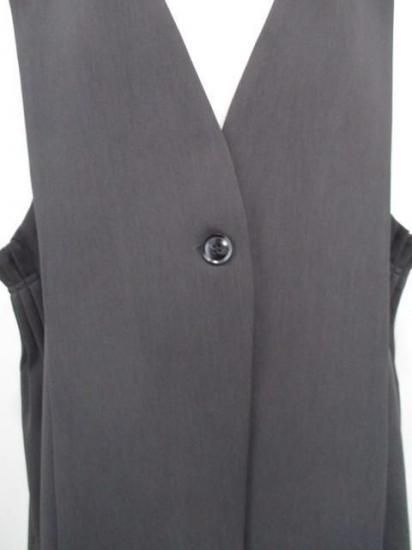 送料無料 シアントーキョー CYAN TOKYO アームプリーツ3Dベスト 507400 アームプリーツ 3Dベスト ジレ ノーカラー Vネック レイヤード CHRACOALGRAY