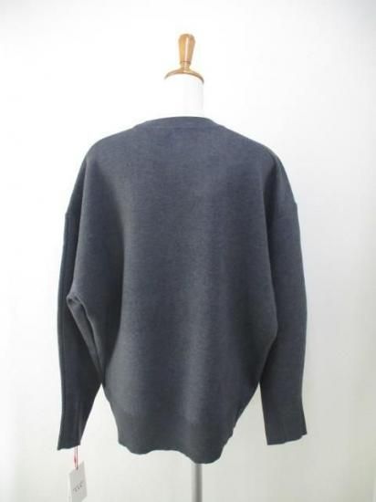 送料無料 ディニテコリエ Dignite collier フェルトロゴニットPO TK-80256324 フェルト ロゴ ニット カジュアル 大人っぽい ゆったり 着やすい CHARCOAL