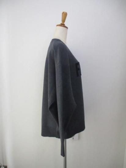 送料無料 ディニテコリエ Dignite collier フェルトロゴニットPO TK-80256324 フェルト ロゴ ニット カジュアル 大人っぽい ゆったり 着やすい CHARCOAL