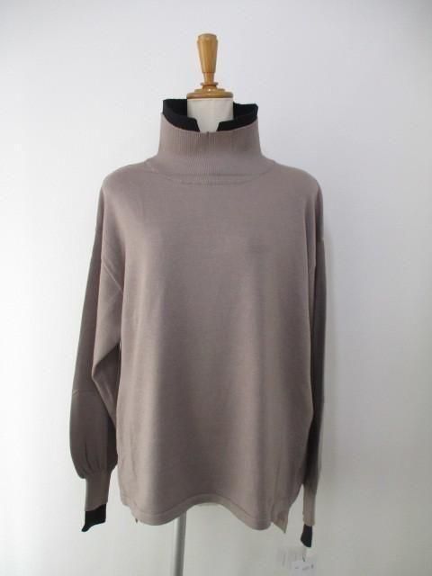 送料無料 トルネラ TOLNERA レイヤード風バイカラーニット T57023BF ニット バイカラー レイヤード 着心地 ボリューム デザイン 女性らしさ GREIGE×BLACK