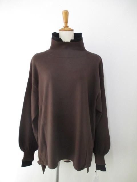 送料無料 トルネラ TOLNERA レイヤード風バイカラーニット T57023BF ニット バイカラー レイヤード 着心地 ボリューム デザイン 女性らしさ BROWN×BLACK