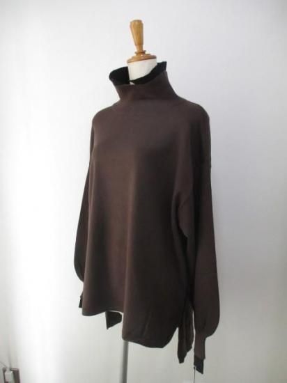 送料無料 トルネラ TOLNERA レイヤード風バイカラーニット T57023BF ニット バイカラー レイヤード 着心地 ボリューム デザイン 女性らしさ BROWN×BLACK