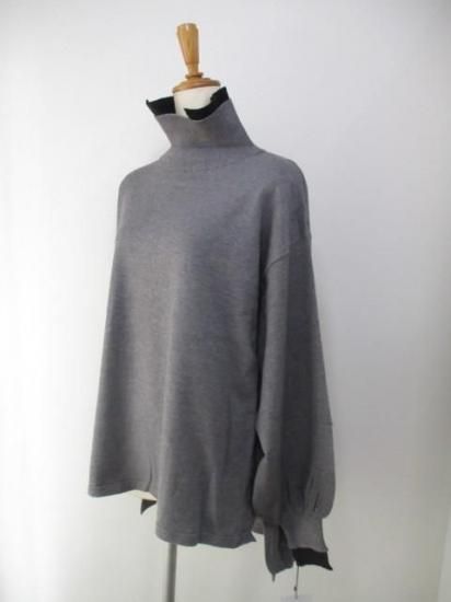 送料無料 トルネラ TOLNERA レイヤード風バイカラーニット T57023BF ニット バイカラー レイヤード 着心地 ボリューム デザイン 女性らしさ GRAY×BLACK