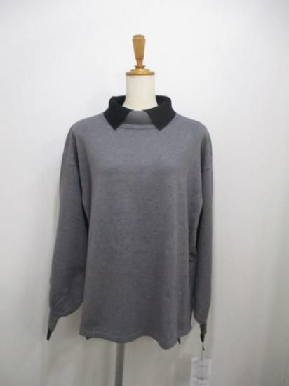 送料無料 トルネラ TOLNERA レイヤード風バイカラーニット T57023BF ニット バイカラー レイヤード 着心地 ボリューム デザイン 女性らしさ GRAY×BLACK