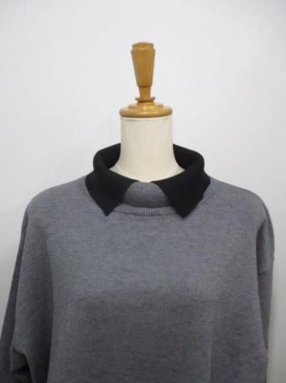 送料無料 トルネラ TOLNERA レイヤード風バイカラーニット T57023BF ニット バイカラー レイヤード 着心地 ボリューム デザイン 女性らしさ GRAY×BLACK