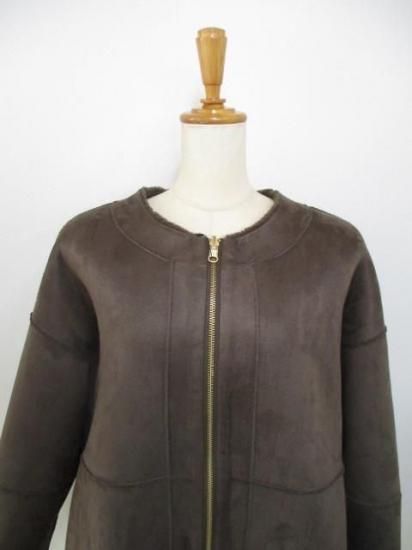 マイカ&ディール MICA&DEAL reversible no collar coat 0125307267 ブラウン