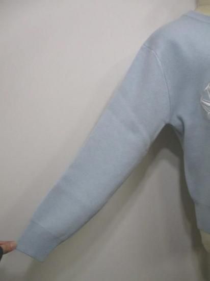 送料無料 プライア Praia ロゴ刺繍ジャガードニット LEVK-25464 ニット ロゴ刺繍 ジャガード 着心地 大人カジュアル 程よい厚み コンパクト スタイリング SAX