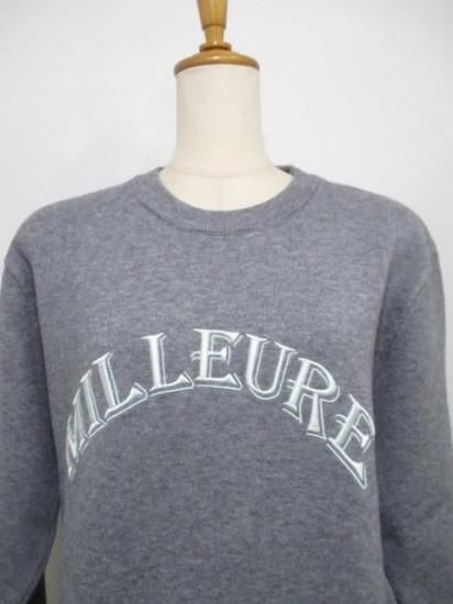 送料無料 プライア Praia ロゴ刺繍ジャガードニット LEVK-25464 ニット ロゴ刺繍 ジャガード 着心地 大人カジュアル 程よい厚み コンパクト スタイリング GRAY