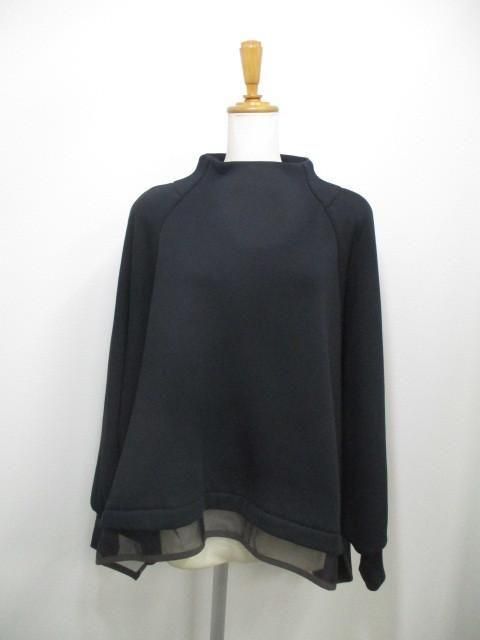 送料無料 ラリアムー Lallia Mu ソフトサーモフレアプルオーバー 2514560 プルオーバー ソフトサーモ フレア 冬素材 保温性 リブ ファスナー オーガンジー BLACK