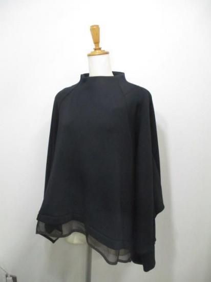 送料無料 ラリアムー Lallia Mu ソフトサーモフレアプルオーバー 2514560 プルオーバー ソフトサーモ フレア 冬素材 保温性 リブ ファスナー オーガンジー BLACK