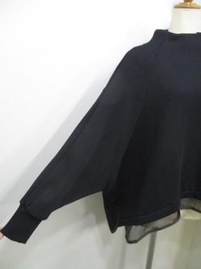 送料無料 ラリアムー Lallia Mu ソフトサーモフレアプルオーバー 2514560 プルオーバー ソフトサーモ フレア 冬素材 保温性 リブ ファスナー オーガンジー BLACK