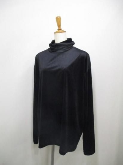 送料無料 シロ デ ラボンテ siro de labonte stretch sheer veliur highneck pullover R553209 ハイネック ベロア 透け感 BLACK