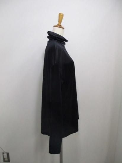 送料無料 シロ デ ラボンテ siro de labonte stretch sheer veliur highneck pullover R553209 ハイネック ベロア 透け感 BLACK