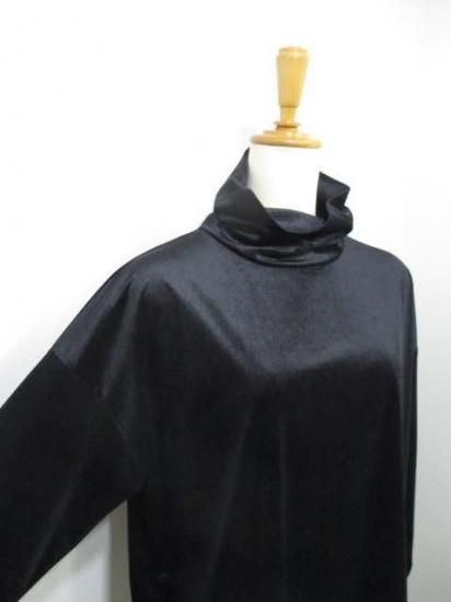 送料無料 シロ デ ラボンテ siro de labonte stretch sheer veliur highneck pullover R553209 ハイネック ベロア 透け感 BLACK