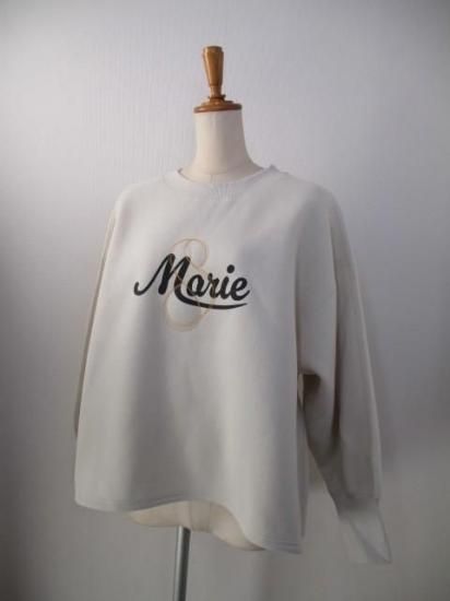 送料無料 マリードール MARIED'OR 裏起毛プリント×刺繍ロゴドルマンスウェット 14123 ドルマンスウェット 裏起毛 刺繍 ロゴ ラグランスリーブ カジュアル BEIGE