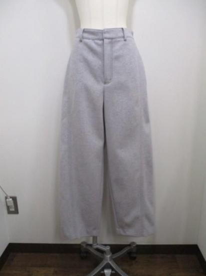 送料無料 アーモンドオイル ALMONDOIL ニードルジャージーバレルパンツ レディース 25秋冬 252A1410 日本製 グレー M 9号