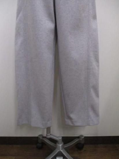 送料無料 アーモンドオイル ALMONDOIL ニードルジャージーバレルパンツ レディース 25秋冬 252A1410 日本製 グレー M 9号