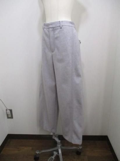 送料無料 アーモンドオイル ALMONDOIL ニードルジャージーバレルパンツ レディース 25秋冬 252A1410 日本製 グレー M 9号