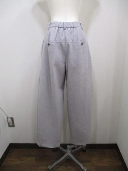 送料無料 アーモンドオイル ALMONDOIL ニードルジャージーバレルパンツ レディース 25秋冬 252A1410 日本製 グレー M 9号