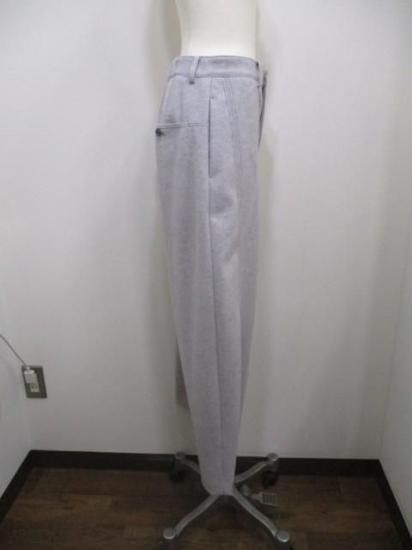 送料無料 アーモンドオイル ALMONDOIL ニードルジャージーバレルパンツ レディース 25秋冬 252A1410 日本製 グレー M 9号