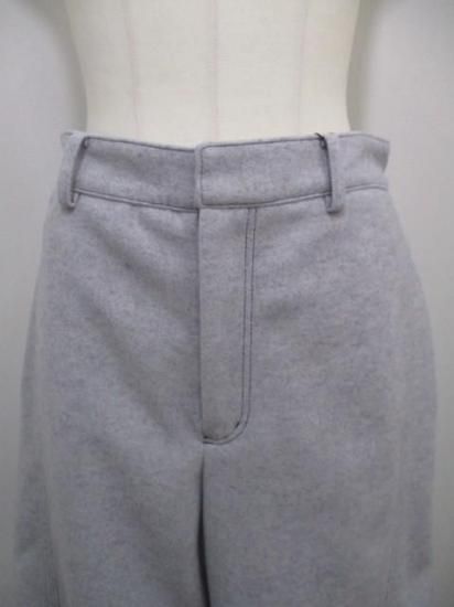 送料無料 アーモンドオイル ALMONDOIL ニードルジャージーバレルパンツ レディース 25秋冬 252A1410 日本製 グレー M 9号