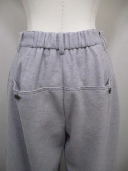 送料無料 アーモンドオイル ALMONDOIL ニードルジャージーバレルパンツ レディース 25秋冬 252A1410 日本製 グレー M 9号