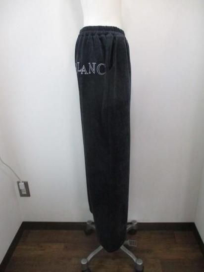 エイミーロウ Eimee Law テキスト刺繍リラックスベロアパンツ 84567L-2-ネイビーグレー