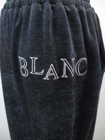 エイミーロウ Eimee Law テキスト刺繍リラックスベロアパンツ 84567L-2-ネイビーグレー