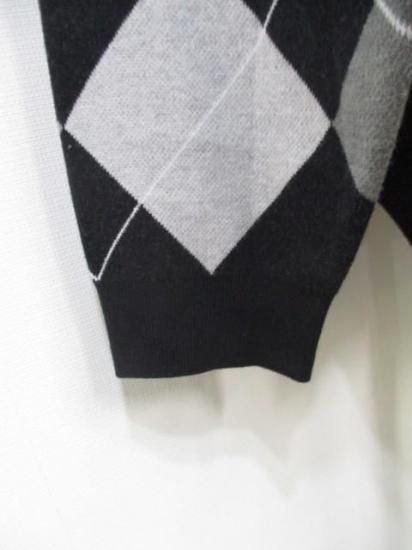 送料無料 アヤン ayane アーガイルニットカーディガン 896124 アーガイル ニット カーディガン ゆったり 体型カバー 柔らかい ファッション BLACK