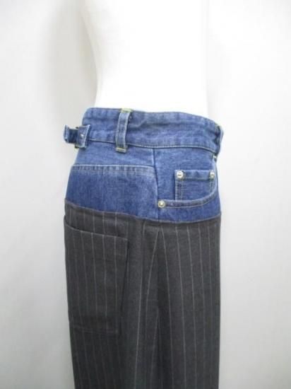 エイミーロウ Eimee Law デニム切替サイドZIPパンツ 84491L-2