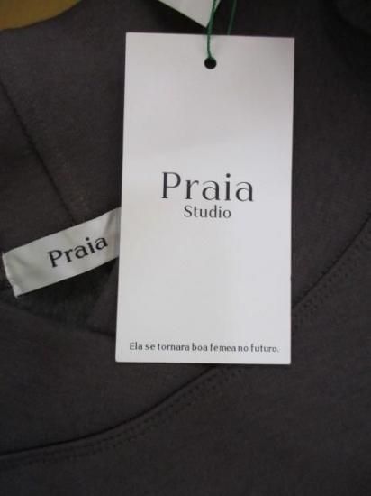 送料無料 プライア Praia ボンバーヒートフェイクパーカー LEO-25115 パーカー ボンバーヒート 暖かい 首元デザイン Vネック 裏起毛 ロゴ 小顔効果 CHARCOAL×GREEN