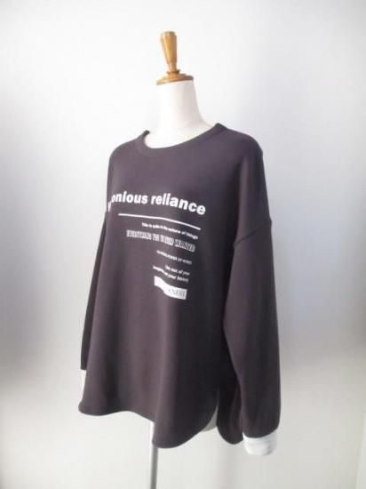 送料無料 アヤン ayane ボンバーロゴプリントプルオーバー 896106 ボンバープルオーバー トップス 裏起毛 保温性 軽量 ファッション 秋冬 快適 デザイン CHARCOAL