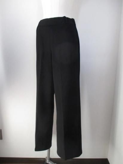 送料無料 Praia プライア 美脚裏起毛セミワイドパンツ LER-25129 レディース 25秋冬 裏起毛 センタープレス ブラック M FREE