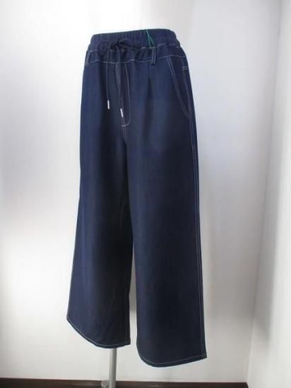 プライア Praia ウエストリブ柔らか裏起毛デニム LEQ-25141-インディゴ-36