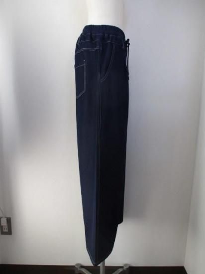 プライア Praia ウエストリブ柔らか裏起毛デニム LEQ-25141-インディゴ-36