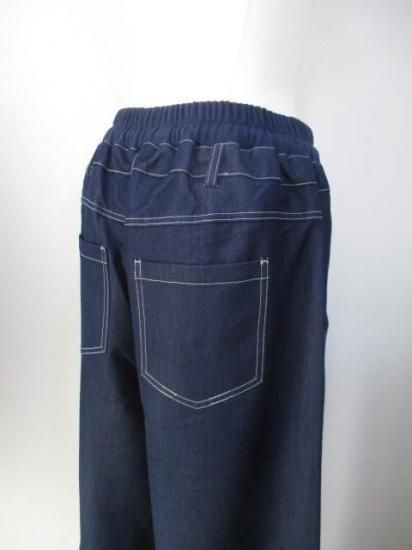 プライア Praia ウエストリブ柔らか裏起毛デニム LEQ-25141-インディゴ-36