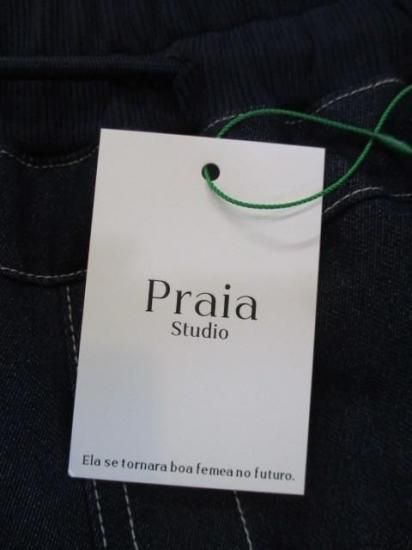 プライア Praia ウエストリブ柔らか裏起毛デニム LEQ-25141-インディゴ-38