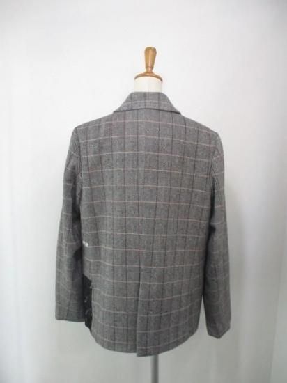 送料無料 エイミーロウ Eimee Law チェックツイードロゴテープジャケット 84489L-2 ジャケット チェック ツイード ロゴテープ 刺繍 アシメデザイン IVORYBLACK