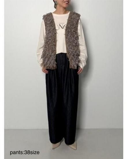 送料無料 シニョン CHIGNON チュールレースドッキングベスト レディース 2026春 PRE-SPRING MOCHA フリー 8556-490NH