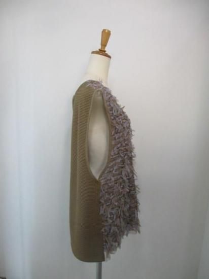 送料無料 シニョン CHIGNON チュールレースドッキングベスト レディース 2026春 PRE-SPRING MOCHA フリー 8556-490NH