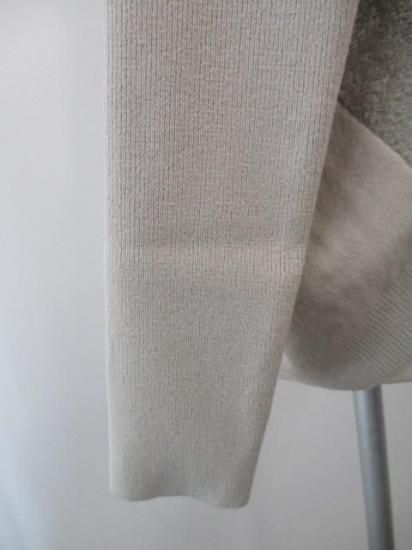 送料無料 マイカアンドディール MICA&DEAL 0125408394 flont poodle v/n p/o ニットプルオーバー 異素材切替 コクーンシルエット ボア 日本製 LTGRAY