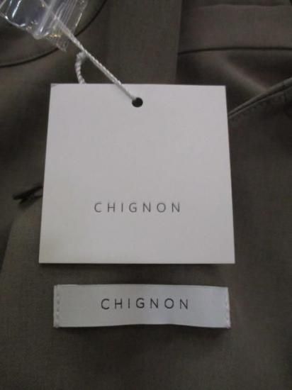 送料無料 シニョン CHIGNON JK付きサロペット 3856-417KK サロペット コンビネゾン オケージョン 着回し スタイルアップ ファッション マニッシュ スタンドカラー MOCHA