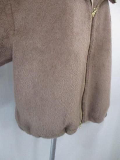 送料無料 マイカアンドディール MICA&DEAL Stand collar far bz レディース 25秋冬 ファーブルゾン アウター スタンドネック 裾ドロスト 0125406386 ブラウン