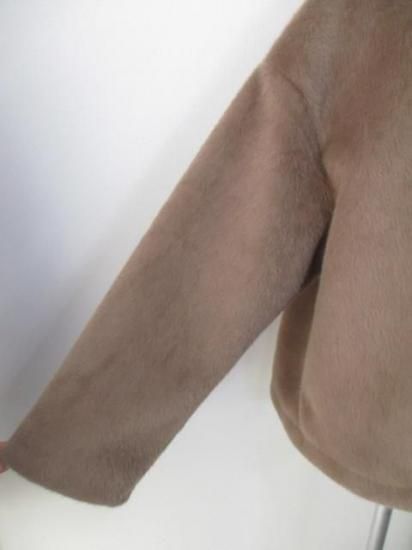 送料無料 マイカアンドディール MICA&DEAL Stand collar far bz レディース 25秋冬 ファーブルゾン アウター スタンドネック 裾ドロスト 0125406386 ブラウン