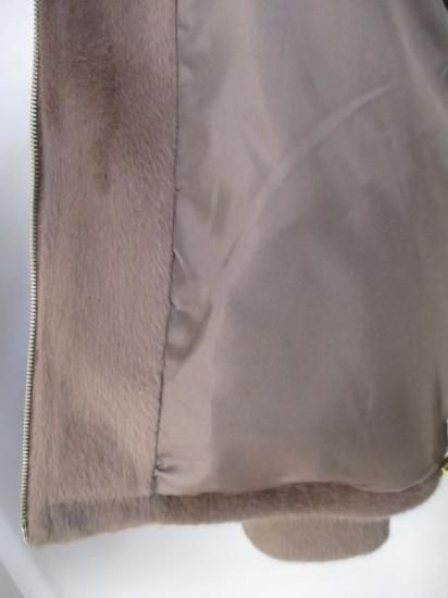 送料無料 マイカアンドディール MICA&DEAL Stand collar far bz レディース 25秋冬 ファーブルゾン アウター スタンドネック 裾ドロスト 0125406386 ブラウン