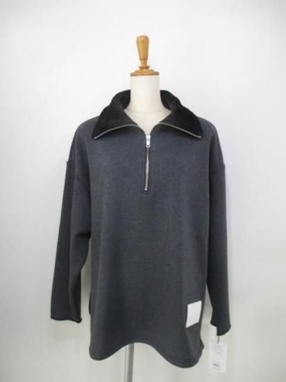 ディニテコリエ Dignite collier ボンバーハーフジッププルオーバー BA-80256526-チャコール