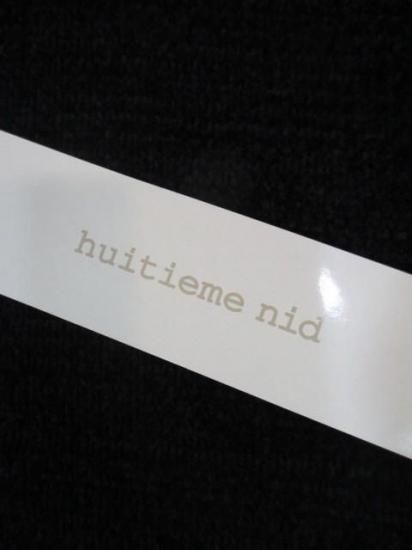 huitieme nid ユイティーム ニ モール配色VネックPO 523818-ブラック×アッシュブラウン