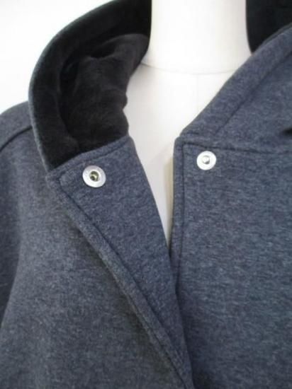 送料無料 ディニテコリエ Dignite collier ボンバーフードブルゾン レディース M 25秋冬 裏起毛 軽量 ドロスト付き BA-80256524 日本製 チャコール