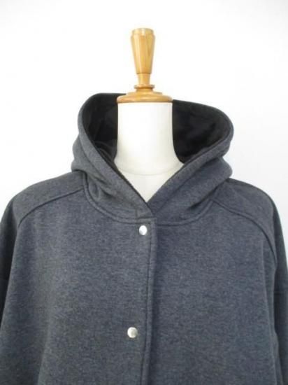 送料無料 ディニテコリエ Dignite collier ボンバーフードブルゾン レディース M 25秋冬 裏起毛 軽量 ドロスト付き BA-80256524 日本製 チャコール