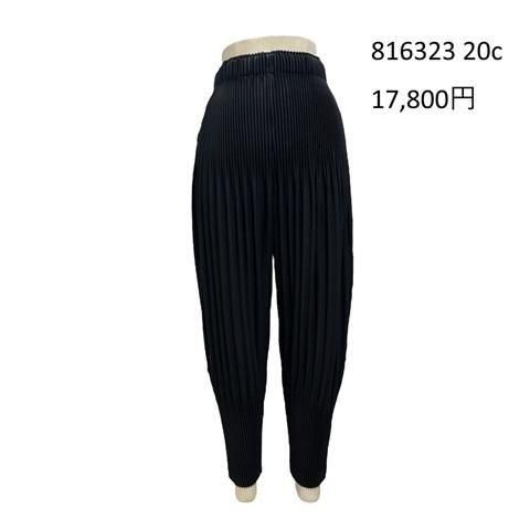 ayane アヤン プリーツ加工テーパードパンツ BLACK 816323